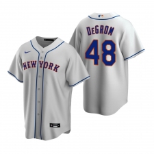 Men's Nike New York Mets #48 Jacob deGrom Gray Road Stitched Baseball Jersey