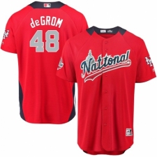 Youth Majestic New York Mets #48 Jacob deGrom Game Red National League 2018 MLB All-Star MLB Jersey