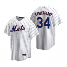 Men's Nike New York Mets #34 Noah Syndergaard White 2020 Home Stitched Baseball Jersey