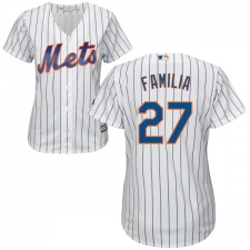Women's Majestic New York Mets #27 Jeurys Familia Authentic White Home Cool Base MLB Jersey