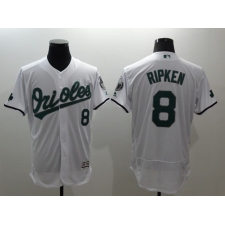 Men's Baltimore Orioles #8 Cal Ripken Nike White-Green Authentic Jersey
