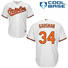 Youth Majestic Baltimore Orioles #34 Kevin Gausman Replica White Home Cool Base MLB Jersey