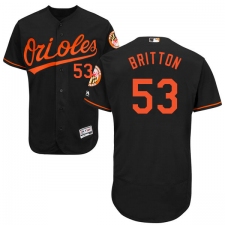 Men's Majestic Baltimore Orioles #53 Zach Britton Black Alternate Flex Base Authentic Collection MLB Jersey