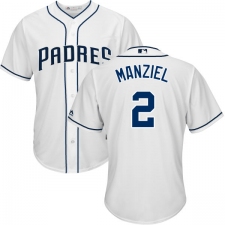 Youth Majestic San Diego Padres #2 Johnny Manziel Replica White Home Cool Base MLB Jersey