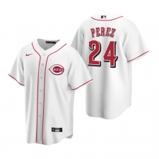 Men's Nike Cincinnati Reds #24 Tony Perez White Home Stitched Baseball Jersey