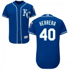 Men's Majestic Kansas City Royals #40 Kelvin Herrera Royal Blue Alternate Flex Base Authentic Collection MLB Jersey