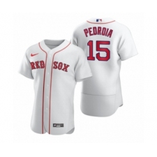Men Boston Red Sox #15 Dustin Pedroia Nike White 2020 Authentic Jersey