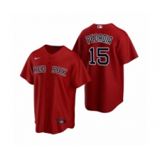 Men's Boston Red Sox #15 Dustin Pedroia Nike Red Replica Alternate Jersey