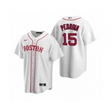Men's Boston Red Sox #15 Dustin Pedroia Nike White Replica Alternate Jersey
