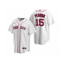 Men's Boston Red Sox #15 Dustin Pedroia Nike White Replica Home Jersey
