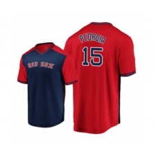 Men's Dustin Pedroia Boston Red Sox #15 Navy Red Iconic Player Majestic Jersey