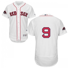 Men's Majestic Boston Red Sox #9 Ted Williams White Home Flex Base Authentic Collection 2018 World Series Champions MLB Jersey