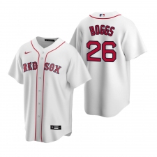 Men's Nike Boston Red Sox #26 Wade Boggs White Home Stitched Baseball Jersey