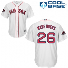 Youth Majestic Boston Red Sox #26 Wade Boggs Authentic White Home Cool Base 2018 World Series Champions MLB Jersey
