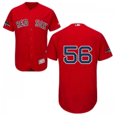 Men's Majestic Boston Red Sox #56 Joe Kelly Red Alternate Flex Base Authentic Collection 2018 World Series Champions MLB Jersey