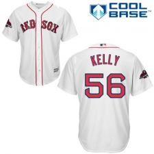 Youth Majestic Boston Red Sox #56 Joe Kelly Authentic White Home Cool Base 2018 World Series Champions MLB Jersey