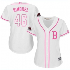 Women's Majestic Boston Red Sox #46 Craig Kimbrel Authentic White Fashion 2018 World Series Champions MLB Jersey