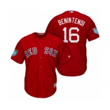 Women's Boston Red Sox #16 Andrew Benintendi Majestic Scarlet 2018 Spring Training Cool Base Jersey