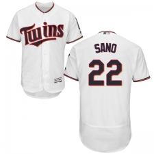 Men's Majestic Minnesota Twins #22 Miguel Sano White Home Flex Base Authentic Collection MLB Jersey