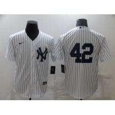Men's New York Yankees #42 Mariano Rivera White Game Authentic Collection Jersey