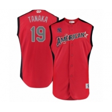 Men's New York Yankees #19 Masahiro Tanaka Authentic Red American League 2019 Baseball All-Star Jersey