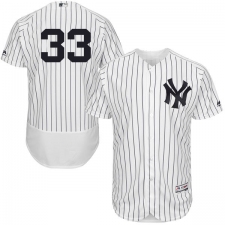 Men's Majestic New York Yankees #33 Greg Bird White Home Flex Base Authentic Collection MLB Jersey