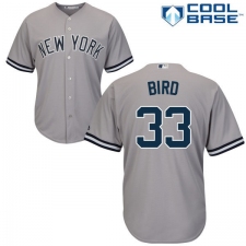 Youth Majestic New York Yankees #33 Greg Bird Replica Grey Road MLB Jersey