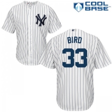 Youth Majestic New York Yankees #33 Greg Bird Replica White Home MLB Jersey