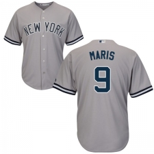 Youth Majestic New York Yankees #9 Roger Maris Replica Grey Road MLB Jersey