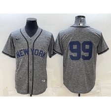 Men's New York Yankees #99 Aaron Judgey No Name Grey Gridiron Cool Base Stitched Jersey