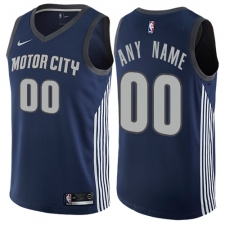 Youth Nike Detroit Pistons Customized Swingman Navy Blue NBA Jersey - City Edition