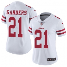 Women's Nike San Francisco 49ers #21 Deion Sanders Elite White NFL Jersey