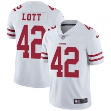 Youth Nike San Francisco 49ers #42 Ronnie Lott Elite White NFL Jersey