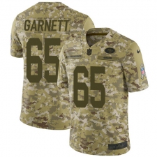 Men's Nike San Francisco 49ers #65 Joshua Garnett Limited Camo 2018 Salute to Service NFL Jersey