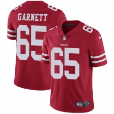 Youth Nike San Francisco 49ers #65 Joshua Garnett Red Team Color Vapor Untouchable Limited Player NFL Jersey