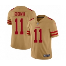 Men's San Francisco 49ers #11 Marquise Goodwin Limited Gold Inverted Legend Football Jersey