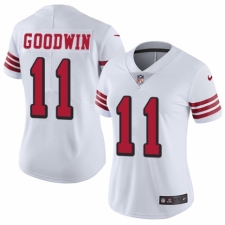 Women's Nike San Francisco 49ers #11 Marquise Goodwin Limited White Rush Vapor Untouchable NFL Jersey
