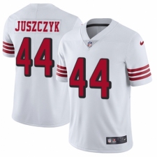 Men's Nike San Francisco 49ers #44 Kyle Juszczyk Elite White Rush Vapor Untouchable NFL Jersey