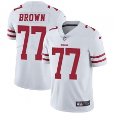 Youth Nike San Francisco 49ers #77 Trent Brown White Vapor Untouchable Limited Player NFL Jersey
