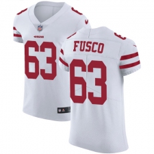 Men's Nike San Francisco 49ers #63 Brandon Fusco White Vapor Untouchable Elite Player NFL Jersey