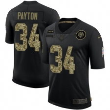 Men's Chicago Bears #34 Walter Payton Camo 2020 Salute To Service Limited Jersey