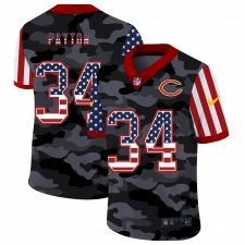 Men's Chicago Bears #34 Walter Payton Camo Flag Nike Limited Jersey