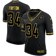 Men's Chicago Bears #34 Walter Payton Olive Gold Nike 2020 Salute To Service Limited Jersey