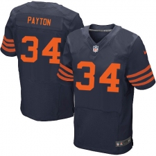 Men's Nike Chicago Bears #34 Walter Payton Elite Navy Blue Alternate NFL Jersey
