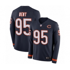 Men's Nike Chicago Bears #95 Richard Dent Limited Navy Blue Therma Long Sleeve NFL Jersey