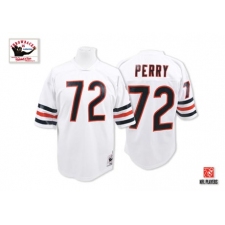 Mitchell and Ness Chicago Bears #72 William Perry White Authentic Throwback NFL Jersey