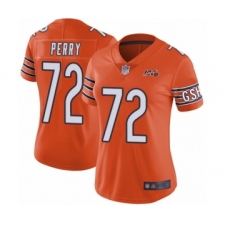 Women's Chicago Bears #72 William Perry Orange Alternate 100th Season Limited Football Jersey