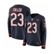 Women's Nike Chicago Bears #23 Kyle Fuller Limited Navy Blue Therma Long Sleeve NFL Jersey