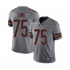 Women's Chicago Bears #75 Kyle Long Limited Silver Inverted Legend Football Jersey