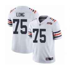 Youth Chicago Bears #75 Kyle Long White 100th Season Limited Football Jersey